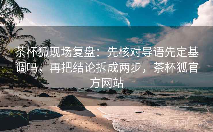 茶杯狐现场复盘：先核对导语先定基调吗，再把结论拆成两步，茶杯狐官方网站