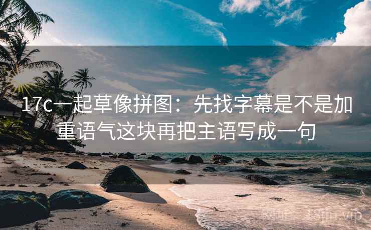17c一起草像拼图：先找字幕是不是加重语气这块再把主语写成一句